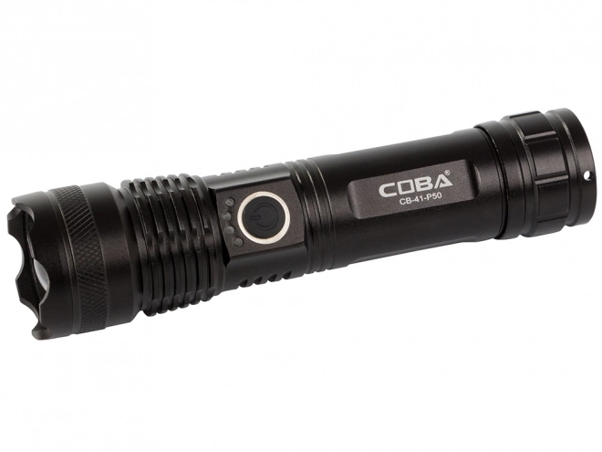 Militær taktisk lommelygte med USB-opladning og zoom-funktion