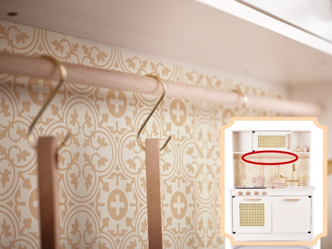 Børns træ retro køkken med tilbehør Boho