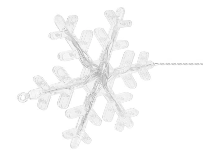 LED farvet gardin med snefnug og stjerner - 5 m, 138 LED