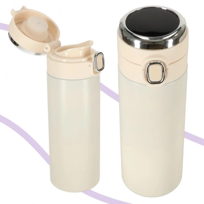 Termokrus med tud LED 420 ml beige