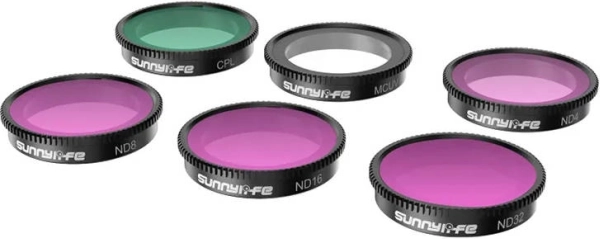 Sæt med 6 filtre MCUV, CPL og ND4/ND8/ND16/ND32 til INSTA360 GO 3/GO 2 – Sunnylife