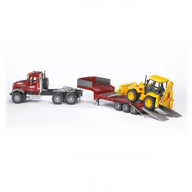 Bruder Lastbil MACK Granit trailer og traktor JCB