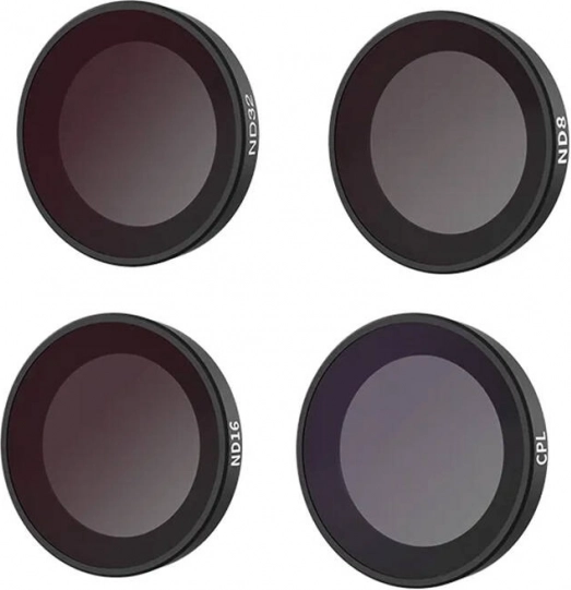 Sæt med filtre CPL/ND8/ND16/ND32 TELESIN til INSTA360 GO 3-kamera