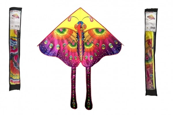 Flyvende drage med sommerfuglemotiv - 145 x 80 cm