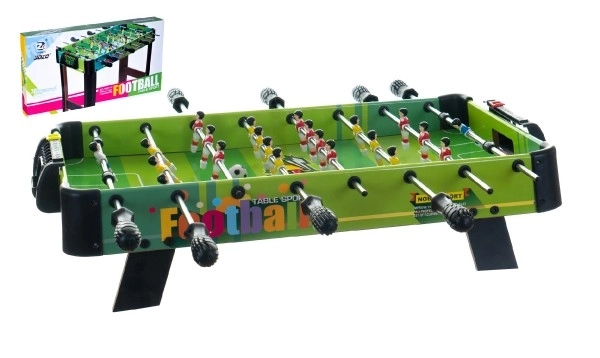 Fodbold/Spil 71x36cm træ, metalstænger med tæller i kasse 67x7x36 cm