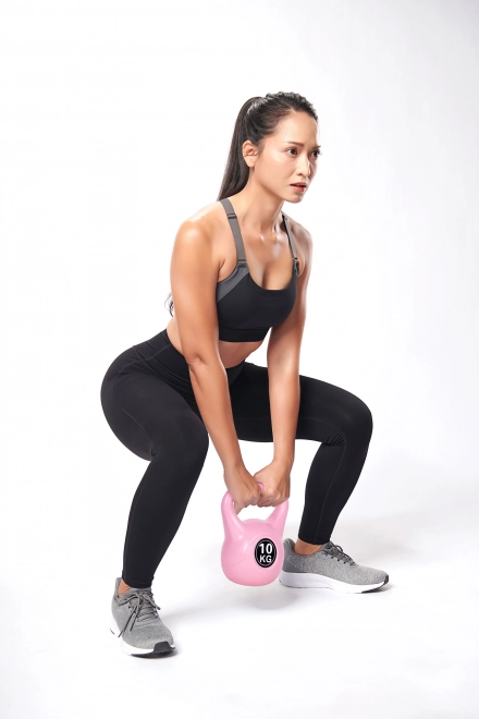 Kettlebell til træning lyserød - 10kg