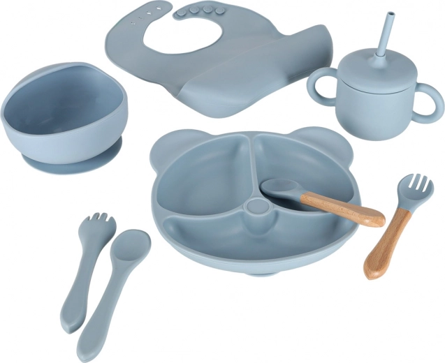 Tallerken og skål med sugekop mod spild