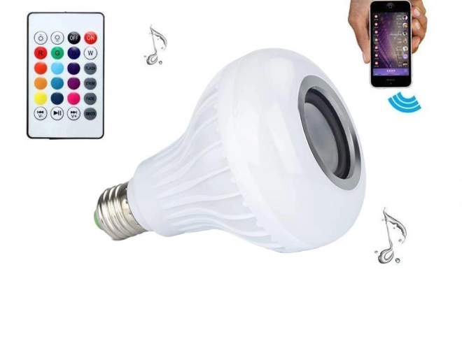 RGB LED pære med højttaler og fjernbetjening