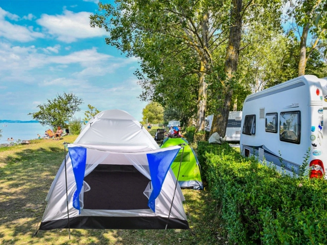 Camping telt med baldakin til 4 personer