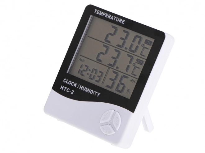 5-i-1 termometer, hygrometer og ur HTC