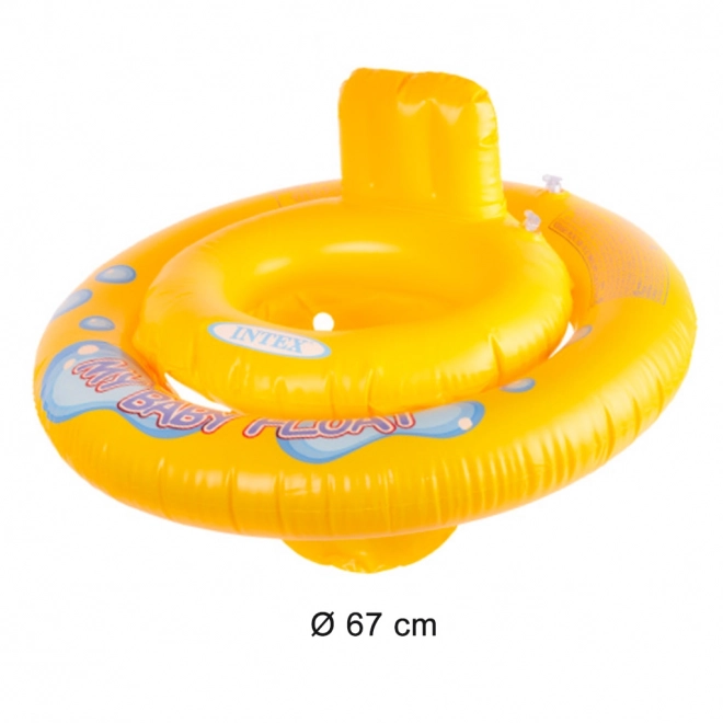 INTEX oppustelig ring med sæde til børn ponton 67cm 6-18 måneder