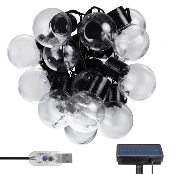 Solcelle-haveguirlande 2i1 LED MCE424 7m kugle