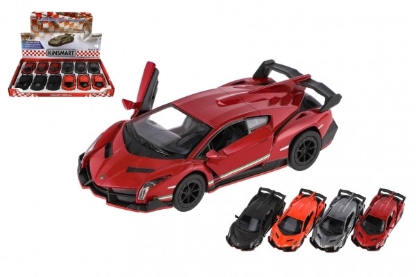 Auto Kinsmart Lamborghini Veneno metal/plast 13cm med tilbagespoling