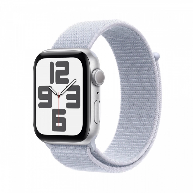 Hodinky SE GPS, 44mm aluminiumsæske, sølvfarve med blå sportsrem
