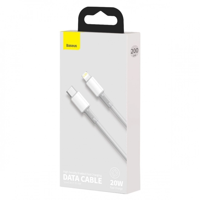 USB-C til Lightning kabel Baseus med høj densitet fletning, 20W, PD, 2m