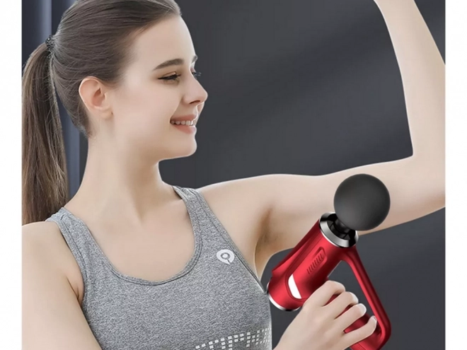 Stærk massagepistol med 4 vedhæftninger