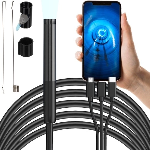 Endoskopisk inspektionskamera 2 m BIGSTREN Full HD med LED og adaptere