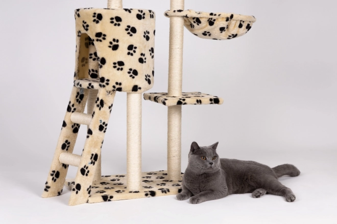 Kradsetræ til katte, hus, træ, reden, 138cm xl, Poteaftryk