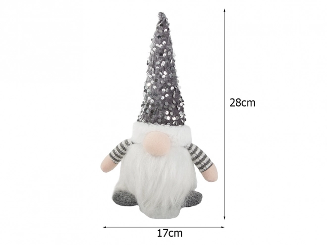 Juledekoreret nisse med belyst LED-mave