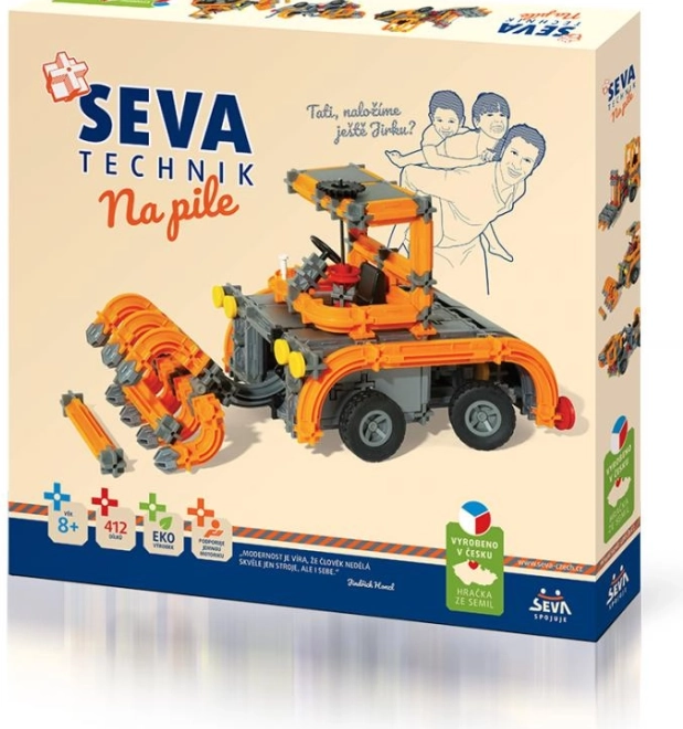Byggesæt SEVA TECHNIK – på savværket, 412 dele