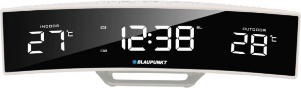 FM-radiovækkeur med alarm og termometer