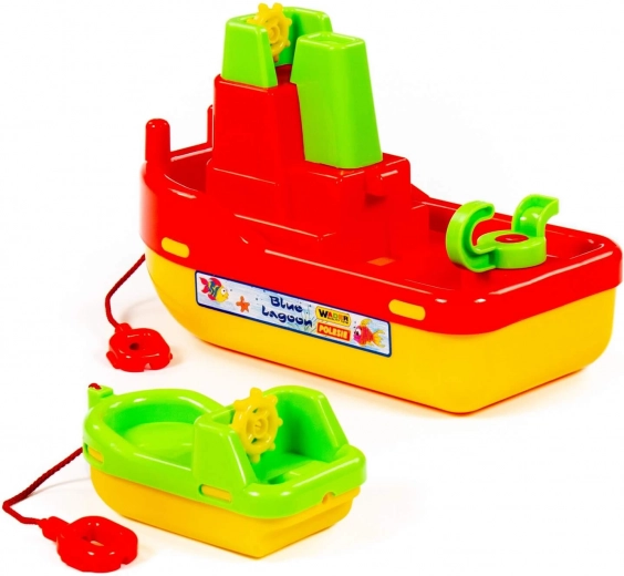 Realistisk bugsering af lille båd