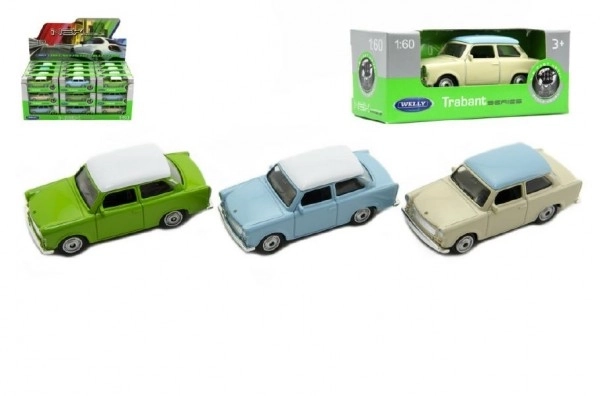 Auto Welly Trabant 1:60 metal 7cm fri bevægelse i boks