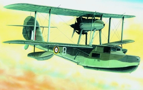 Model Supermarine Walrus 1:48 23,6x29cm i æsken 34x19x5,5cm