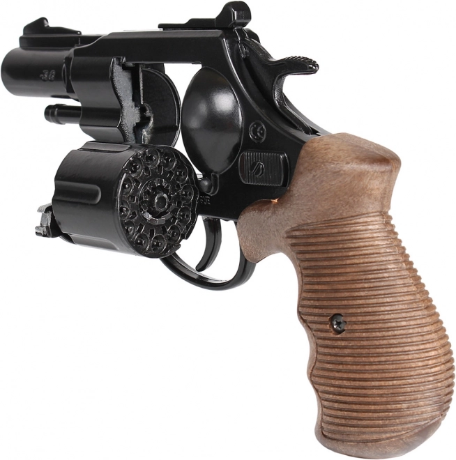 Sort metal politirevolver Gold Collection - 12 skud