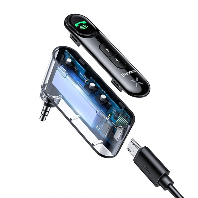 Baseus Qiyin AUX Bluetooth modtager til bil sort