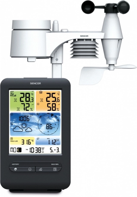 Professionel vejrstation med WiFi sensor 5i1