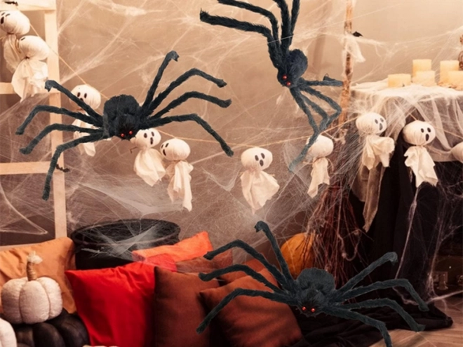Kæmpe halloween edderkop tarantel dekoration