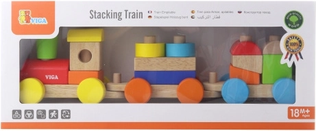 Træstablings-tog VIGA 41 cm