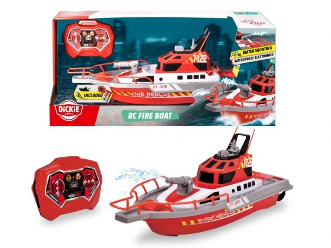 RC redningsbåd brandmænd 37cm, 3kan