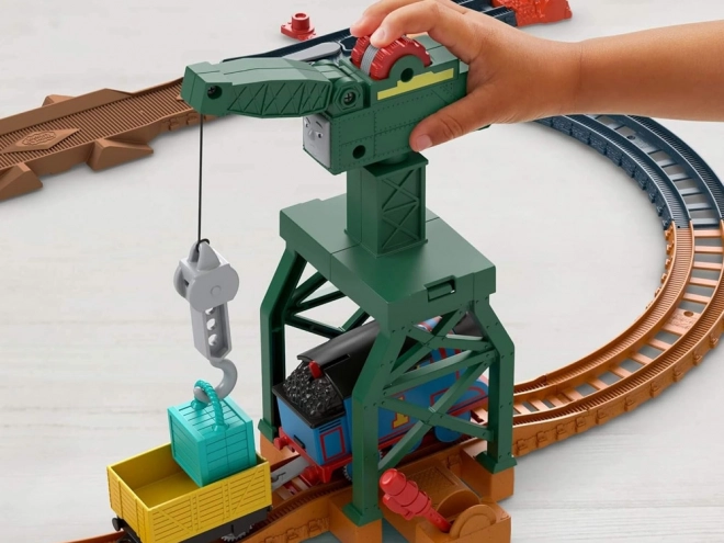 Tom og Venner lokomotiv Crane Charles og last