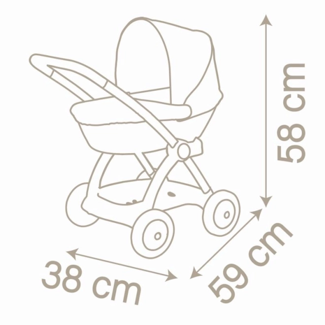 Dybbarkklapvogn til dukker Baby Nurse