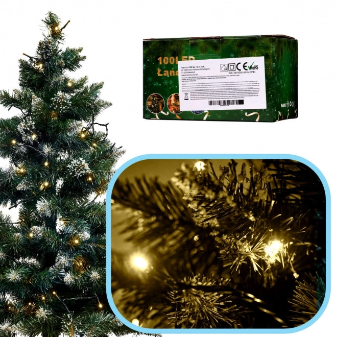 LED lyskæde 10m 100LED varm hvid