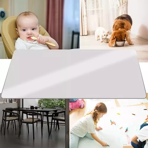 Beskyttelsesunderlag til stol 90x130cm - mælkefarvet