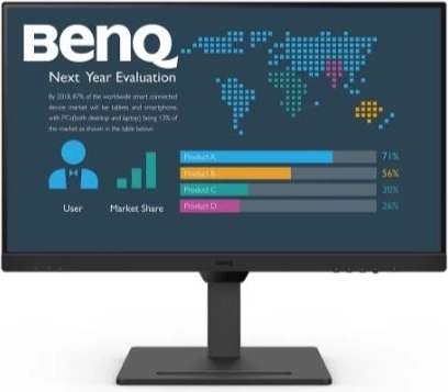 27″ kontorskærm BENQ med QHD IPS, 75 Hz, 5 ms, HDMI og USB‑C