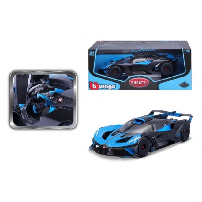 Model Bugatti Bolide blå/sort 1:18