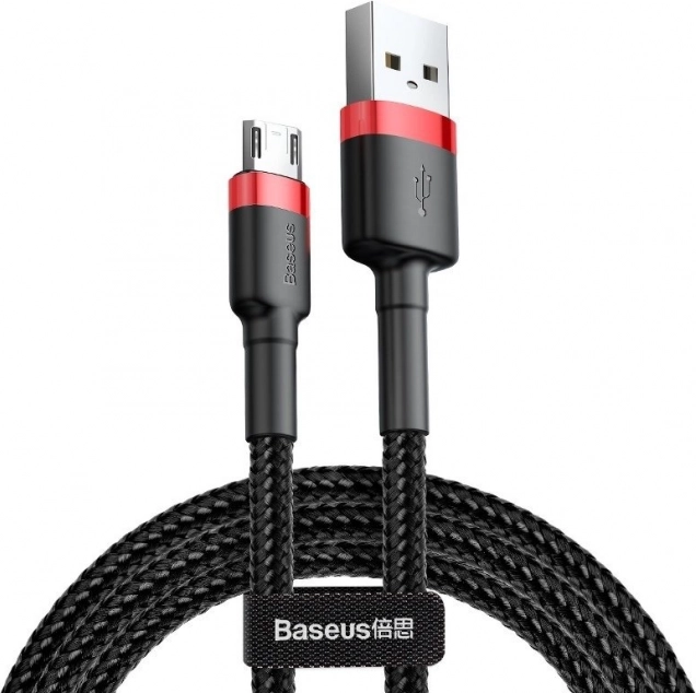 Baseus Cafule kabel USB-A til Micro USB 1 m, 2,4 A, rød‑sort