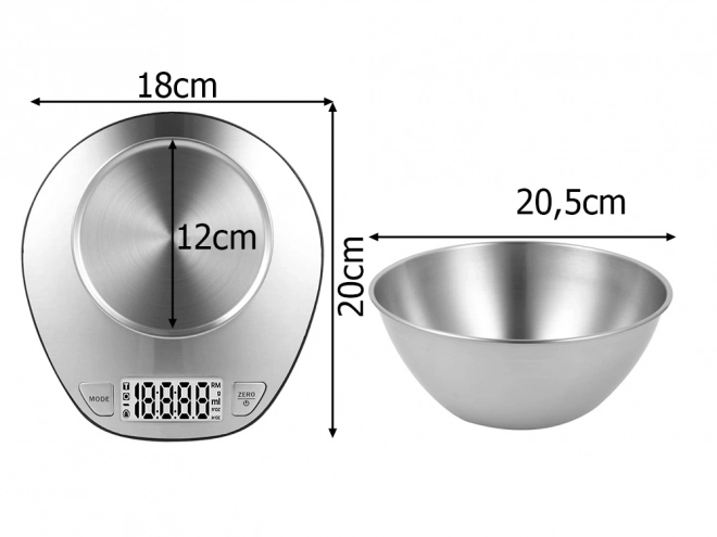 Digital køkkenvægt med præcision 5kg/1g