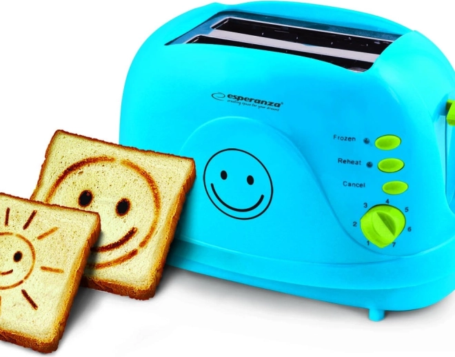 Brødrister Smiley blå