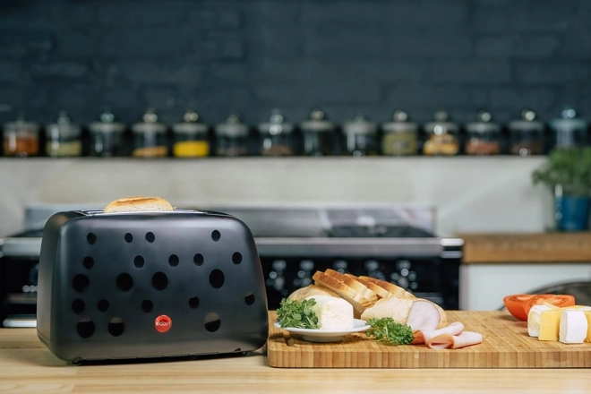 Brødrister Eldom sort fra serien Bubbles