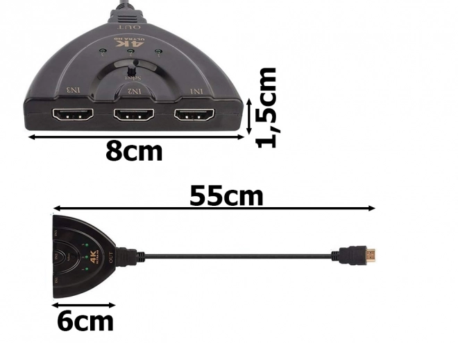 Hdmi 3-port 4k switch