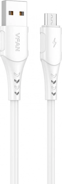 VFAN USB til Micro USB Kabel 1 m 3A Hvid