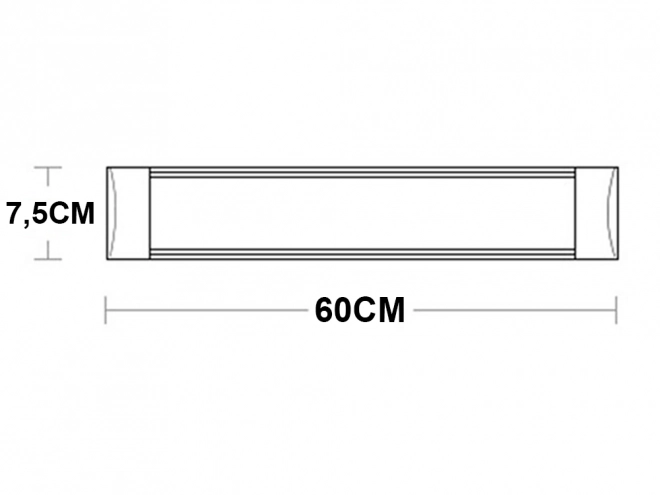 LED overfladearmatur 60 cm 18W