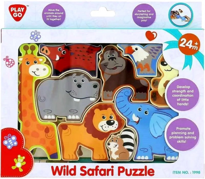 Børnetræpuslespil Safari Dyr