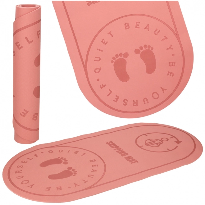 Skridsikker yoga øvelsesmåtte med lyddæmpning 127x63x0,6 cm lyserød