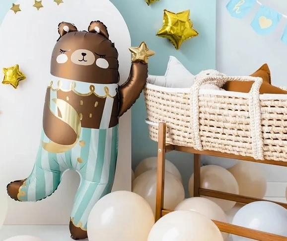Foliebalon med bamse 72 x 104 cm